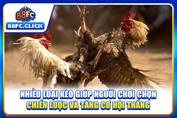 Nhiều loại kèo giúp người chơi chọn chiến lược và tăng cơ hội thắng